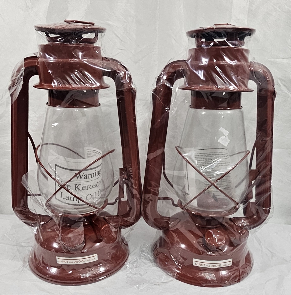 Vintage-Style Red Lantern Set #194